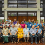 All smiles and fun as participants and facilitators get together for a group photo after five days of intense workshop.